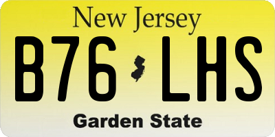 NJ license plate B76LHS