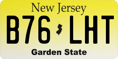 NJ license plate B76LHT