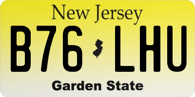 NJ license plate B76LHU