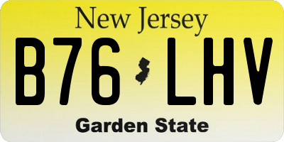 NJ license plate B76LHV