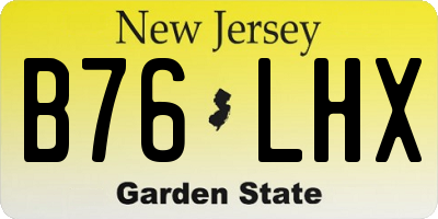 NJ license plate B76LHX