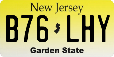 NJ license plate B76LHY