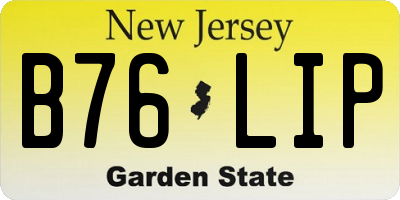 NJ license plate B76LIP