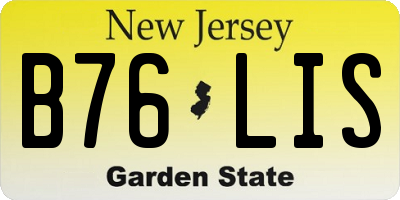 NJ license plate B76LIS