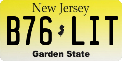 NJ license plate B76LIT