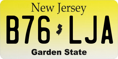 NJ license plate B76LJA