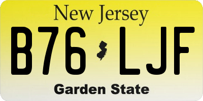 NJ license plate B76LJF