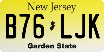 NJ license plate B76LJK