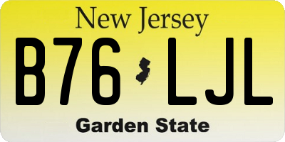 NJ license plate B76LJL
