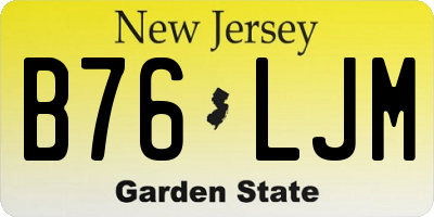 NJ license plate B76LJM