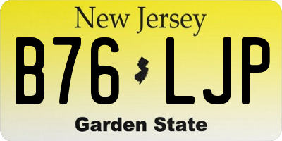 NJ license plate B76LJP