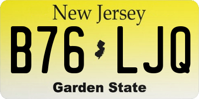 NJ license plate B76LJQ