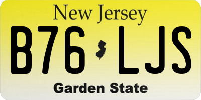 NJ license plate B76LJS