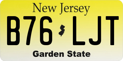 NJ license plate B76LJT