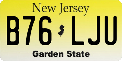 NJ license plate B76LJU