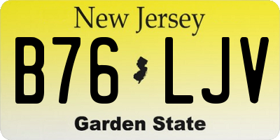 NJ license plate B76LJV