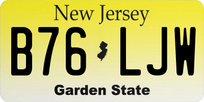 NJ license plate B76LJW