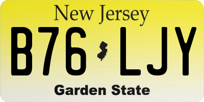 NJ license plate B76LJY