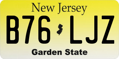 NJ license plate B76LJZ