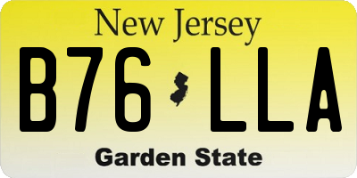 NJ license plate B76LLA