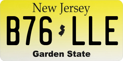 NJ license plate B76LLE