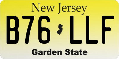 NJ license plate B76LLF
