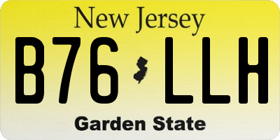 NJ license plate B76LLH