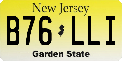 NJ license plate B76LLI