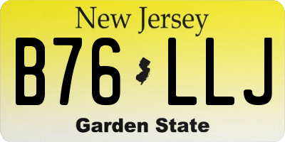 NJ license plate B76LLJ