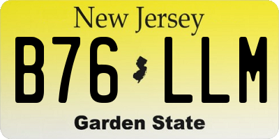 NJ license plate B76LLM