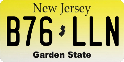 NJ license plate B76LLN