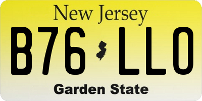 NJ license plate B76LLO
