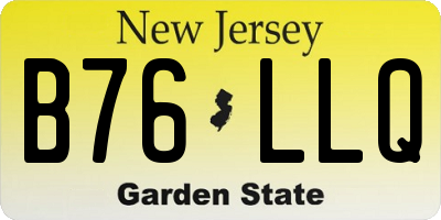 NJ license plate B76LLQ