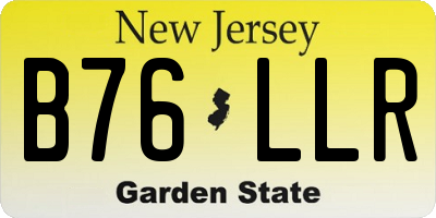 NJ license plate B76LLR