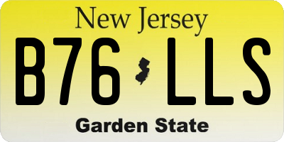 NJ license plate B76LLS