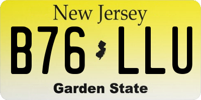 NJ license plate B76LLU