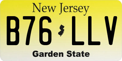 NJ license plate B76LLV