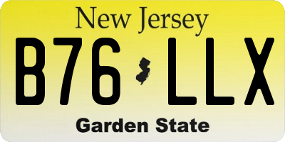 NJ license plate B76LLX