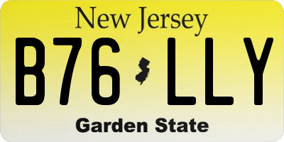 NJ license plate B76LLY