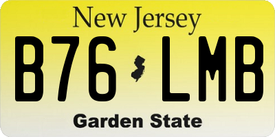 NJ license plate B76LMB