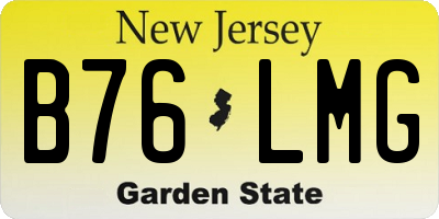 NJ license plate B76LMG