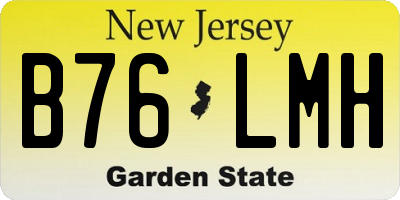 NJ license plate B76LMH