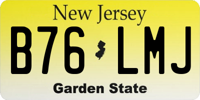 NJ license plate B76LMJ