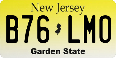 NJ license plate B76LMO