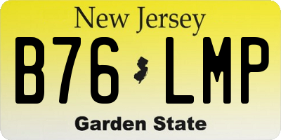 NJ license plate B76LMP