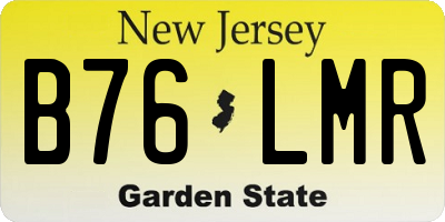 NJ license plate B76LMR