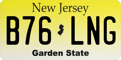 NJ license plate B76LNG