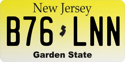 NJ license plate B76LNN