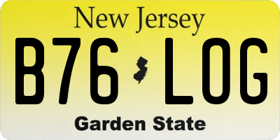 NJ license plate B76LOG