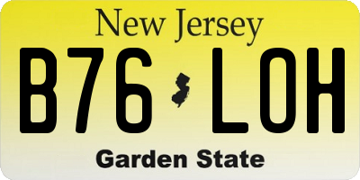 NJ license plate B76LOH